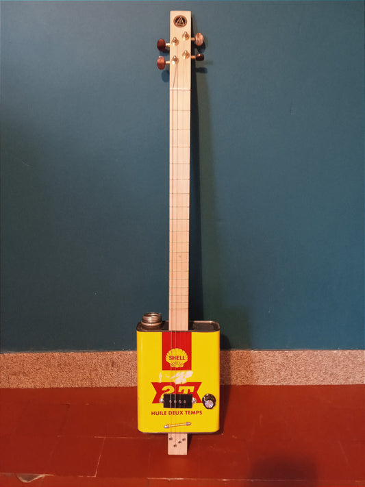 Guitare Bidon 4 cordes - SHELL 2T